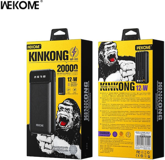 WK WP-103A Power Bank 20000mAh 12W Black view 2