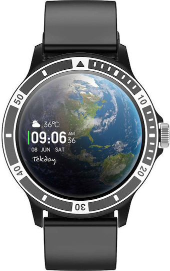 Tekday 656530 42mm Smartwatch with Heart Rate Monitor (Black)