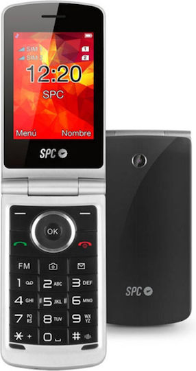 SPC Opal Dual SIM Mobile with Buttons Black view 1