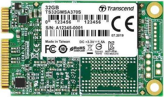 Transcend MSA370S SSD 32GB mSATA Type with SATA III Connection view 3