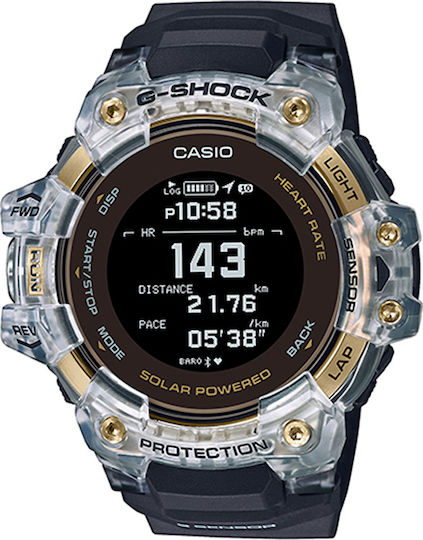 Casio GBD-H1000 Waterproof Smartwatch with Heart Rate Monitor (Black)