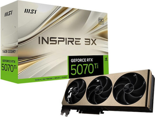 MSI GeForce RTX 5070 Ti 16GB GDDR7 Inspire 3X OC Plus Graphics Card