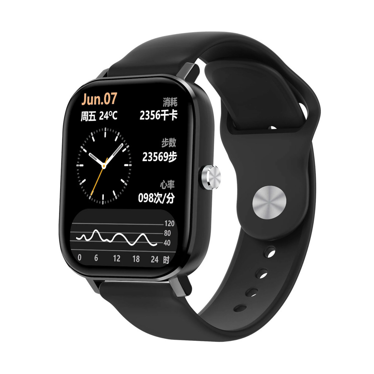 WatchX PRO Aluminium with Heart Rate Monitor (Black)