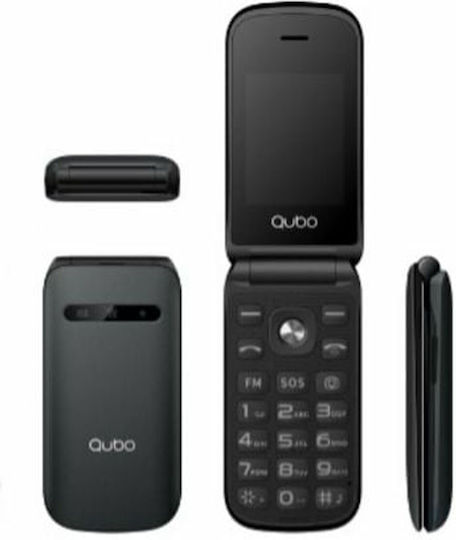 Qubo X-209BKMKII Dual SIM Mobile with Large Buttons Black view 1
