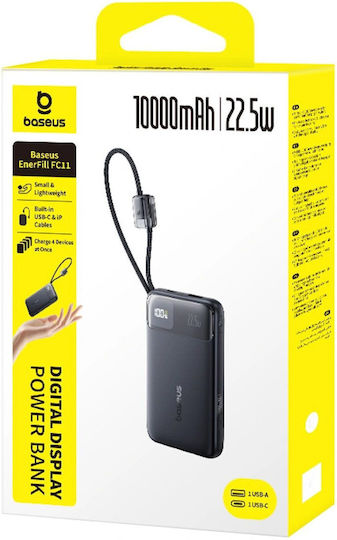 Baseus EnerFill FC11 Power Bank 10000mAh 22.5W with USB-A Port and USB-C Port Beige vue 7