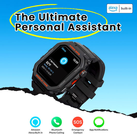 Zeblaze Ares GPS 47mm Smartwatch with Heart Rate Monitor (Black) view 7