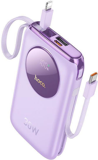 Hoco Q19 Lucky Power Bank 10000mAh 30W with USB-A Port and USB-C Port Power Delivery / Quick Charge 3.0 Purple