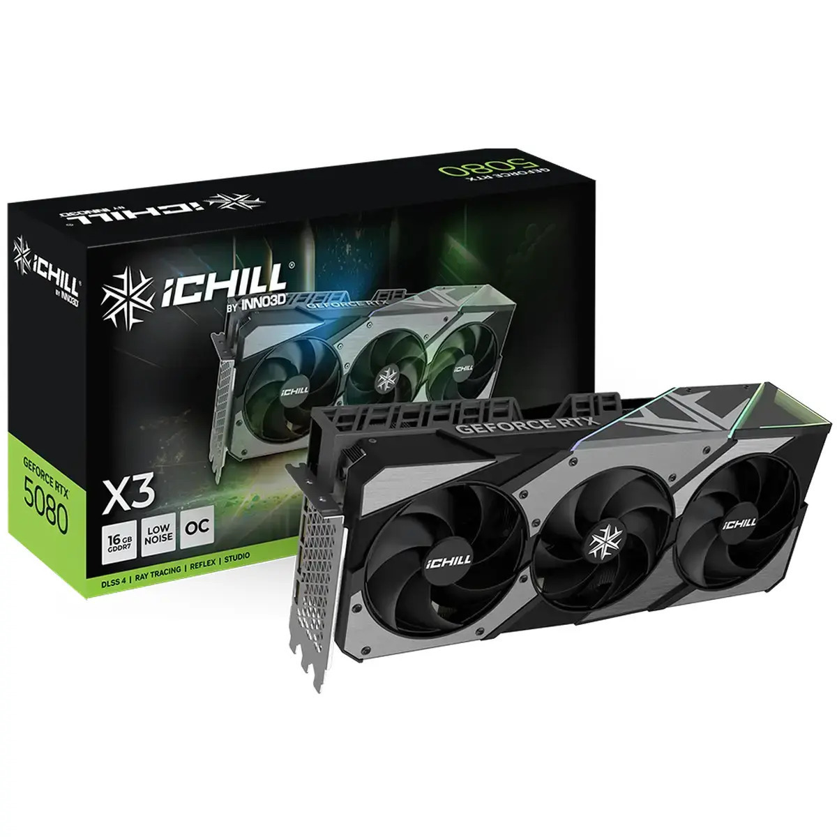 Inno 3D GeForce RTX 5080 16GB GDDR7 IChill X3 V2 Graphics Card C50803-16D7X-176069R view 1