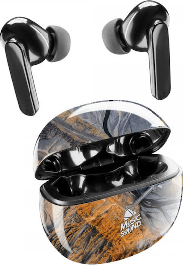 Cellular Line Music Sound In-ear Bluetooth Handsfree Earphones with Charging Case Orange/Black view 2