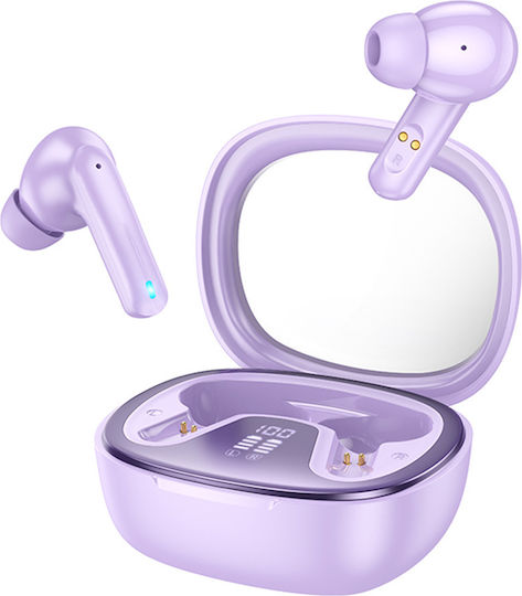 Hoco EQ6 In-ear Bluetooth Handsfree Earphones with Charging Case Purple view 1