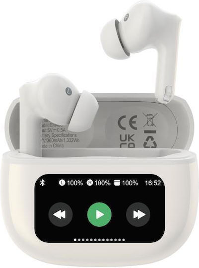 Devia ANC EM405 Pro3 In-ear Bluetooth Handsfree Earphones with Charging Case White