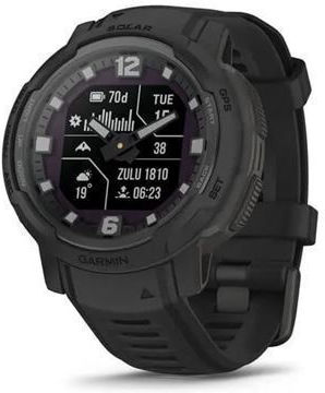 Garmin Instinct Crossover Solar Tactical 45mm Waterproof Smartwatch with Heart Rate Monitor (Black)