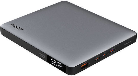 Aukey PB-Y44 Power Bank 20000mAh 100W with USB-A Port and 3 USB-C Ports Power Delivery Gray