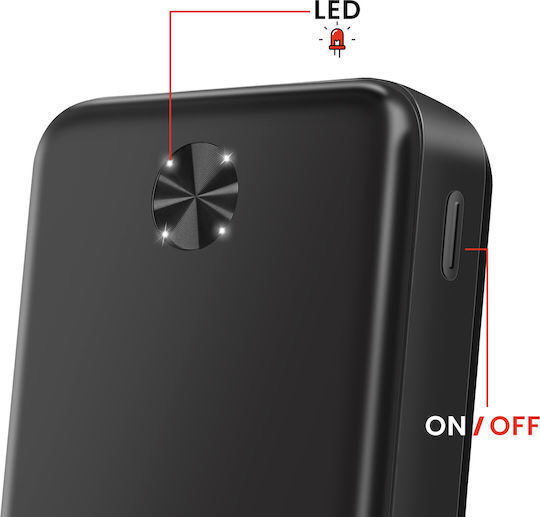 Swissten Power Bank 20000mAh 10.5W with 2 USB-A Ports and USB-C Port Black view 7
