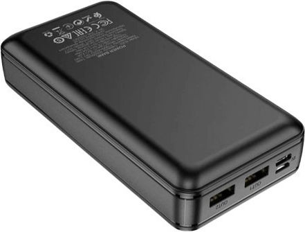 Hoco DB22A Power Bank 20000mAh 20W with 2 USB-A Ports and USB-C Port Power Delivery Black view 3