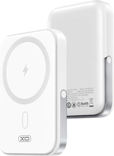 XO PR242 MagSafe Power Bank 5000mAh 15W Power Delivery White vista 3
