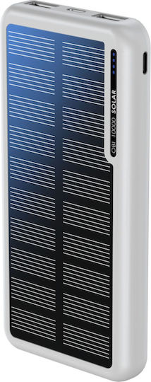 Boompods Obi Solar Power Bank 10000mAh with 2 USB-A Ports and USB-C Port White view 2