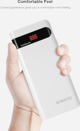 Romoss Sense Power Bank 10400mAh with 2 USB-A Ports White vue 7