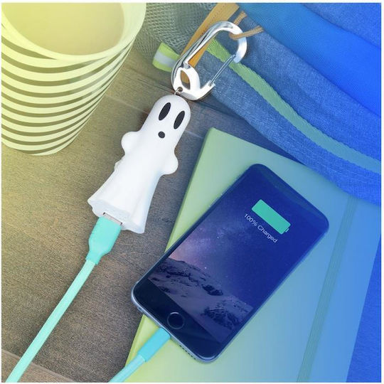 BuQu Ghost Power Bank 2500mAh with USB-A Port White view 4