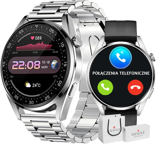 Giewont 450-4 Smartwatch with Heart Rate Monitor (Silver)