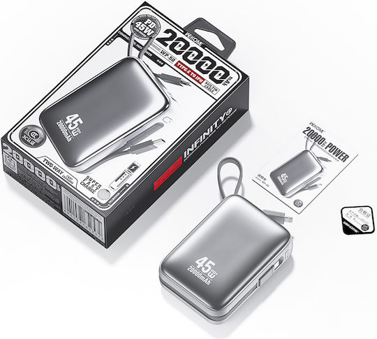WK WP-50 Power Bank 20000mAh 45W Power Delivery White view 2