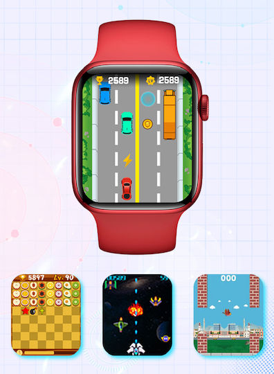HW22 44mm Smartwatch with Heart Rate Monitor (Red) view 4