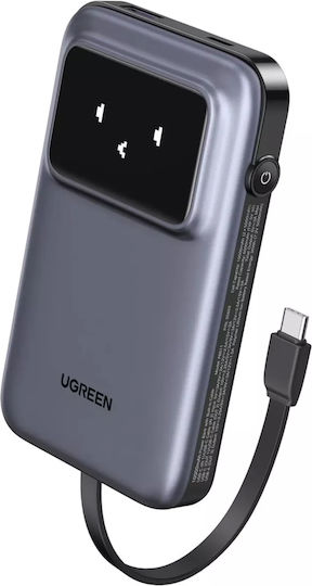 Ugreen PB511 Power Bank 10000mAh 30W with USB-A Port and USB-C Port Power Delivery Gray
