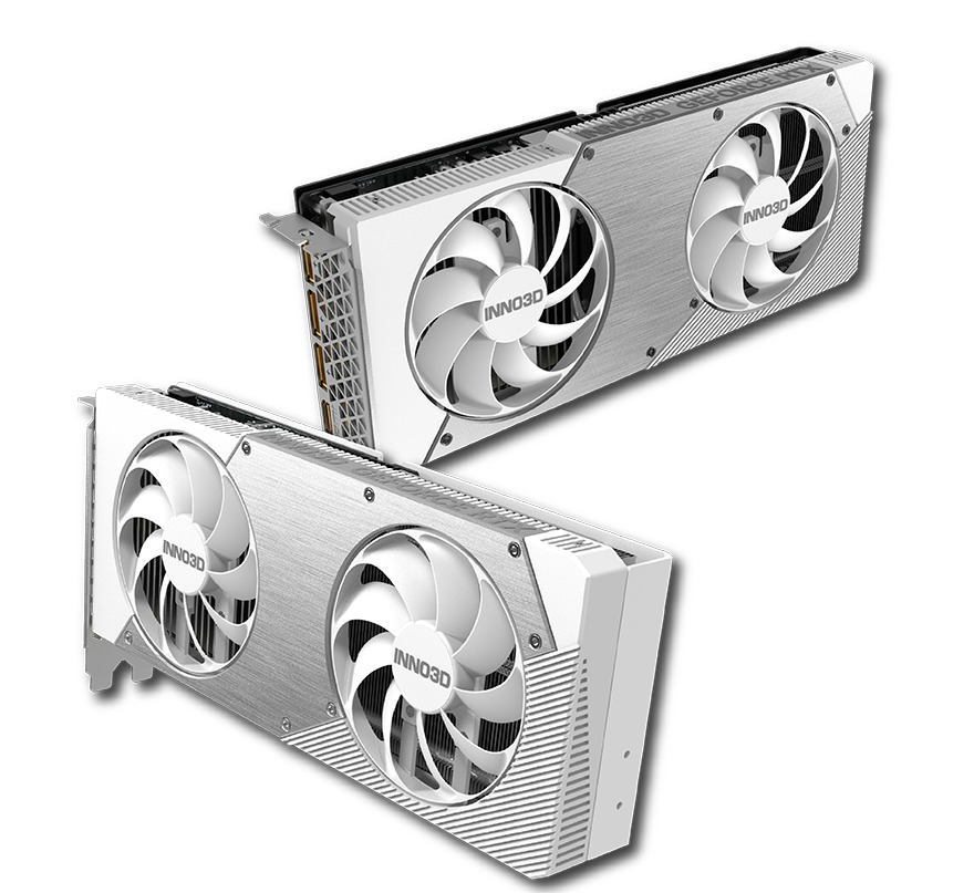 Inno 3D GeForce RTX 5060 8GB GDDR7 Twin X2 OC White Graphics Card N50602-08D7X-195070W view 2