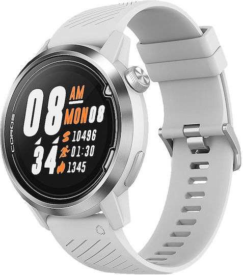Coros Apex Titanium 46mm Waterproof Smartwatch with Heart Rate Monitor (White)