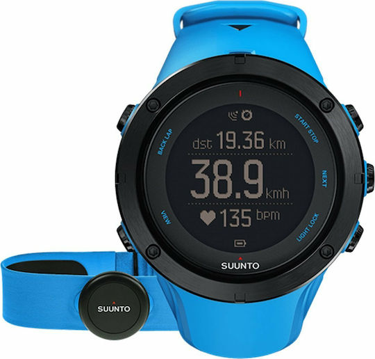 Suunto Ambit3 Peak HR Stainless Steel 50mm Waterproof Smartwatch with Heart Rate Monitor (Blue) view 1