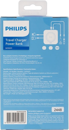 Philips Power Bank 10000mAh with USB-A Port and USB-C Port Black vue 7