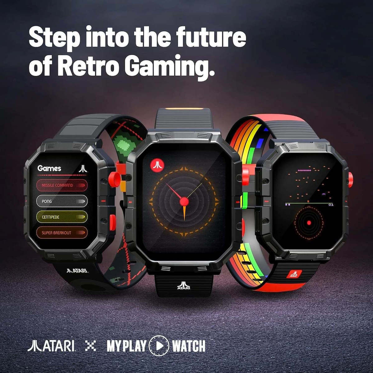Atari 2600 My Play Watch with Heart Rate Monitor (Black) view 3