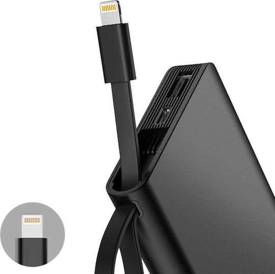 Ipipoo LP-12 Power Bank 10000mAh with USB-A Port Black view 2