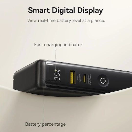 Baseus Nomos NT11 Power Bank 10000mAh 67W with USB-A Port and USB-C Port Cosmic Black view 4