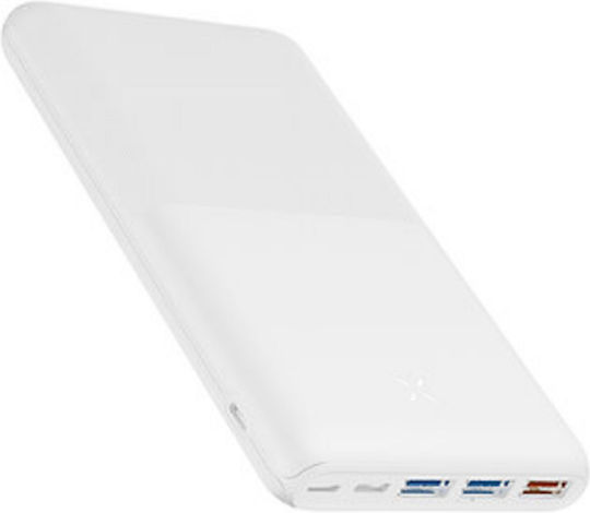 Veger S22 Power Bank 20000mAh 20W with 3 USB-A Ports and USB-C Port Power Delivery / Quick Charge 3.0 White