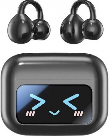 M100 Open Ear Bluetooth Handsfree Earphones with Charging Case Black view 1