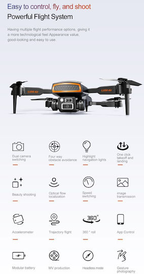 XLURC Xlurc Lc50 Foldable Drone Mini 2.4 GHz with 480p Camera and Controller view 5