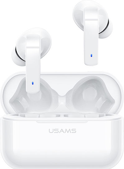 Usams BHULY06 In-ear Bluetooth Handsfree Earphones with Charging Case White view 1