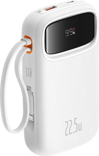 Baseus QPow2 Power Bank 10000mAh 22.5W with USB-A Port and USB-C Port White vue 5