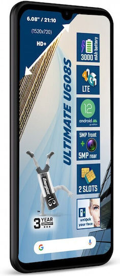 Energizer Energy U608S Dual SIM (2GB/32GB) Black view 2