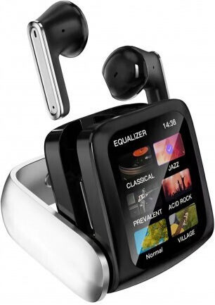 Royaltenic T71 Earbud Bluetooth Handsfree Earphones with Charging Case Black view 1