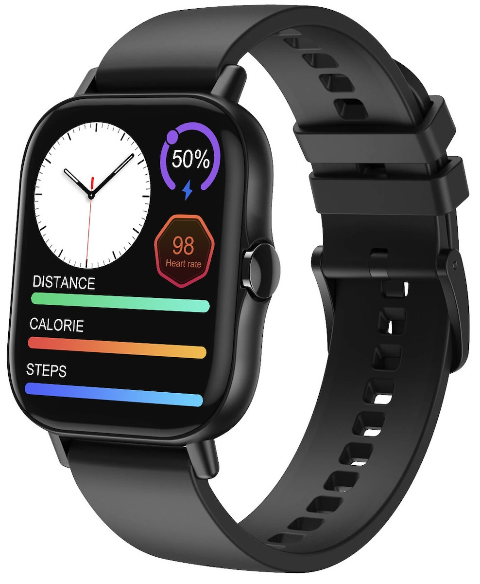 NanoFiT PRO Aluminium Smartwatch with Heart Rate Monitor (Black)