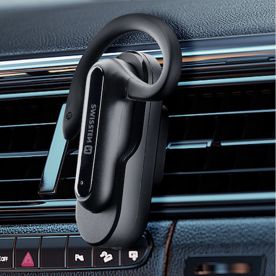 Swissten Dock Earpiece In-ear Bluetooth Handsfree Earphones with Charging Case Black view 3