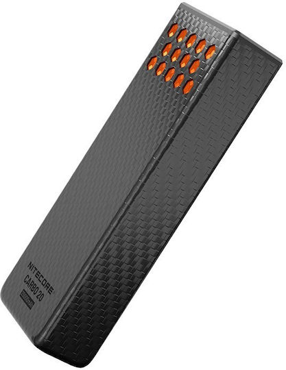 NiteCore Carbo 20 Power Bank 20000mAh 65W With 2 USB-C Output Ports Power Delivery Quick Charge 3.0 Orange vue 2