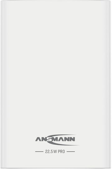 Ansmann Power Bank 10000mAh with USB-A Port and USB-C Port Power Delivery White view 4