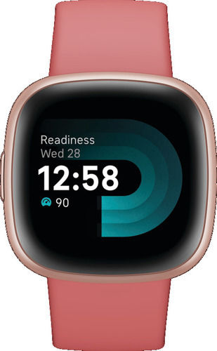 Fitbit Versa 4 Aluminium Waterproof Smartwatch with Heart Rate Monitor (Pink Sand/Copper Rose) view 2
