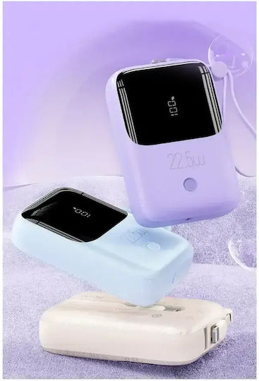 WK WP-53 Power Bank 10000mAh 22.5W with USB-A Port and USB-C Port Light Blue view 2