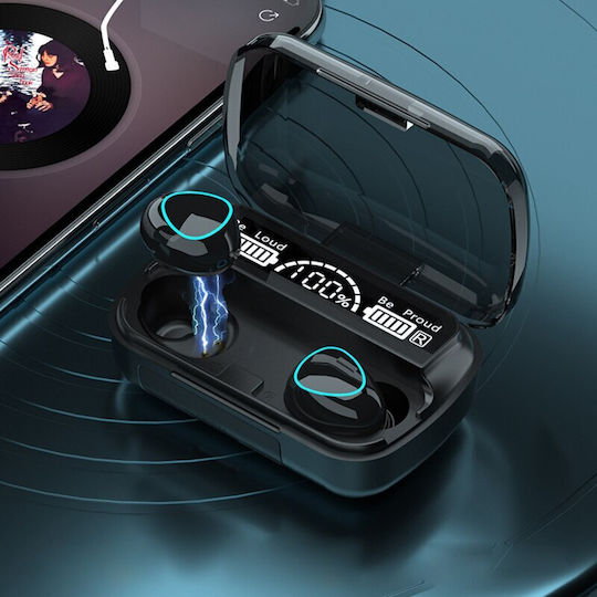 M10 In-ear Bluetooth Handsfree Earphones with Charging Case Black view 8