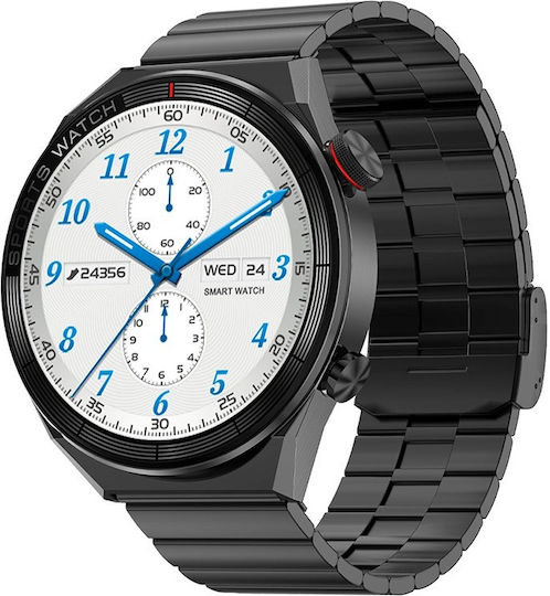 NO.1 DT3 Mate 45mm Smartwatch with Heart Rate Monitor (Black Case / Black Silicone Strap) view 2