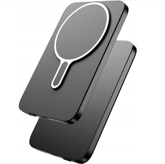 3MK MagSnap Go MagSafe Power Bank 5000mAh 20W with USB-C Port Gray view 3
